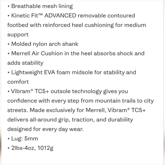 Merrell Men's Hiking Boots Size 8 - Picture 8 of 8